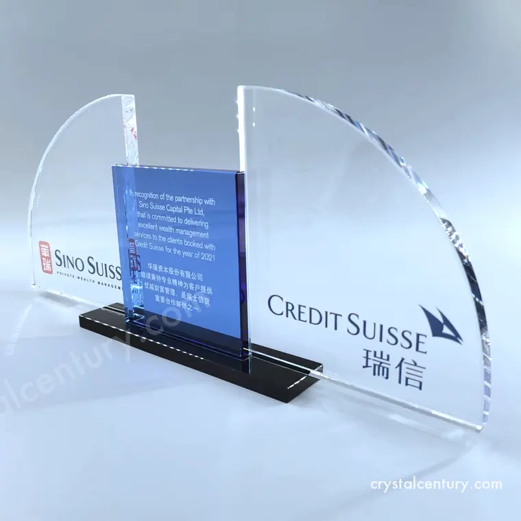 Crystal award made by Crystal Century